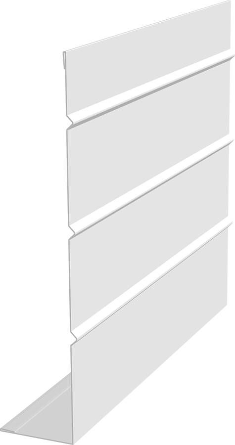 6" Fascia - Smooth/Rib - Aluminum Polar White Enamel